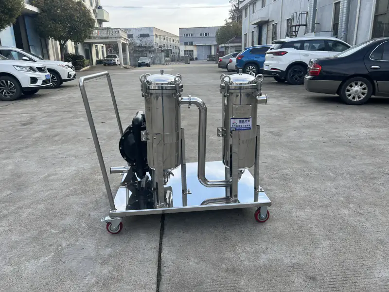 Four-wheel mobile filter cart supplied for a custom project